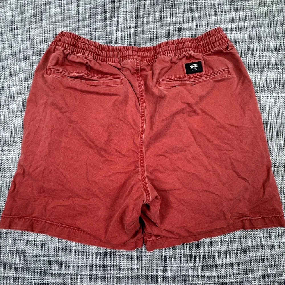 Vans Mens Range Elastic Relaxed Fit Chino Shorts Burnt Red Large Skateboarding